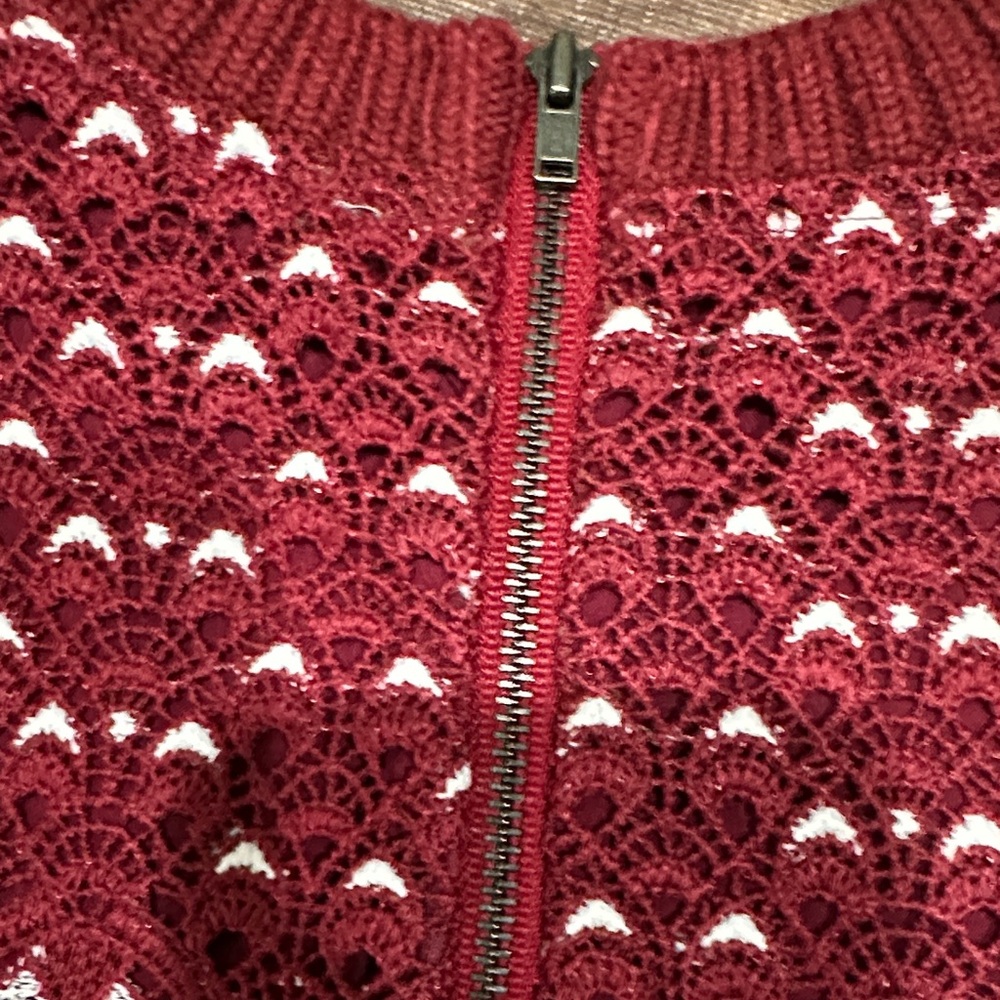Anthropologie Daniel Rainn Lace Red and White Top XS - Picture 11 of 11